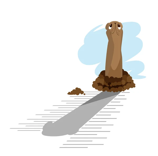 Marmotte Jour _ girafe — Image vectorielle