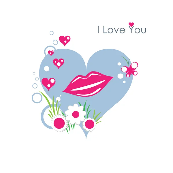 Ik hou van je lippen — Stockvector