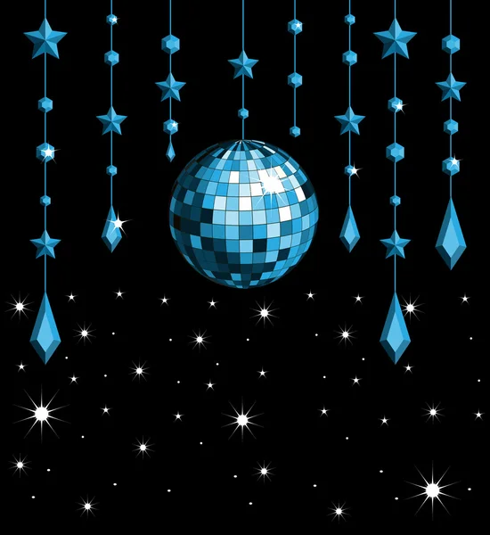 Boule disco _ bleu — Image vectorielle