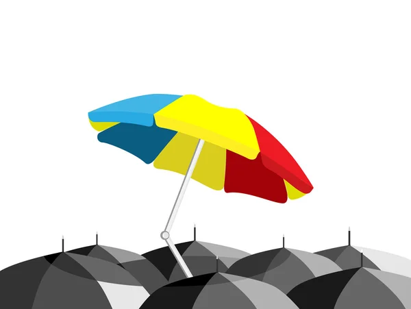 Esernyő Umbrellas_beach — Stock Vector