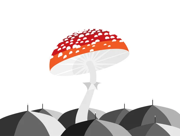 Umbrellas_mushroom — Stock Vector