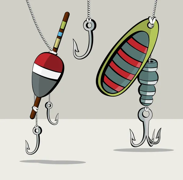 Crochets de pêche — Image vectorielle