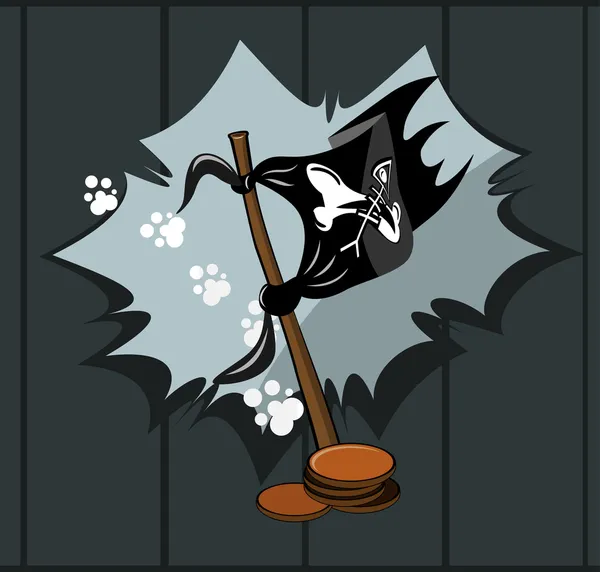 Bandeira do pirata — Vetor de Stock