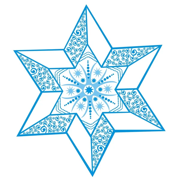 Stilisierter Stern, Hexagramm — Stockvektor
