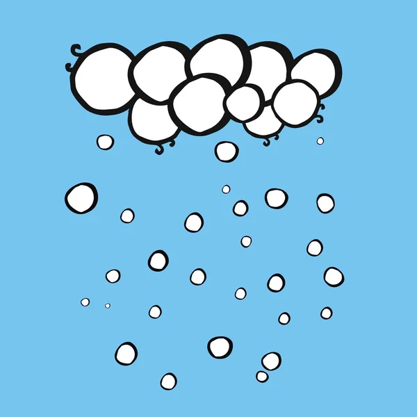 程式化的雪云 — 图库矢量图片