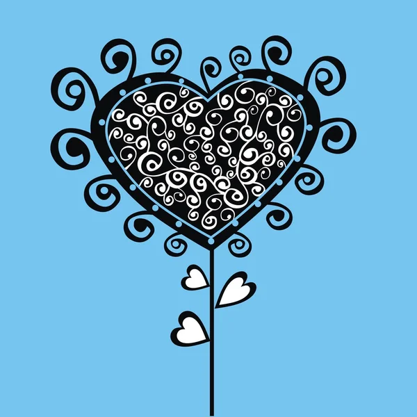 Arbre valentin stylisé — Image vectorielle