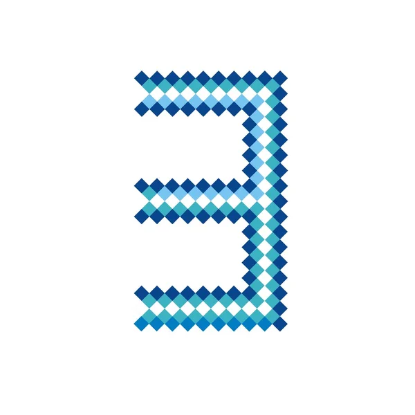 Numérique numéro trois — Image vectorielle