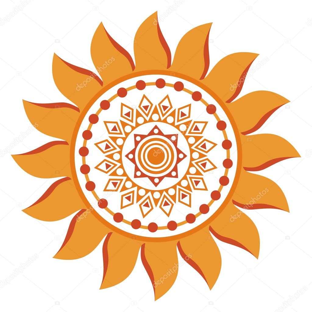 Stylized sun, vector Stock Vector by ©markovka 1371692