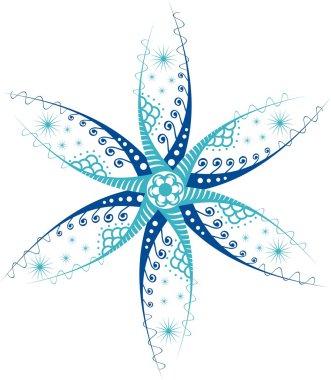 Stylized star, hexagram clipart