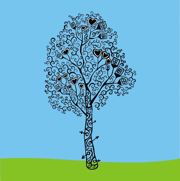 Stylizowane drzewo — Wektor stockowy