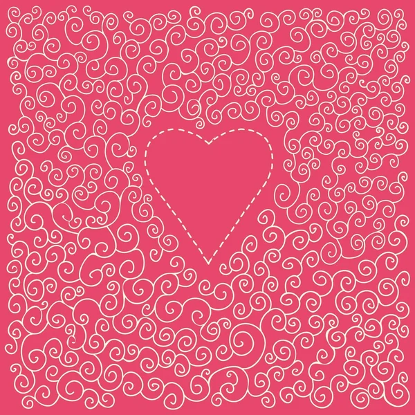 Valentin s день картку з серцем — стоковий вектор