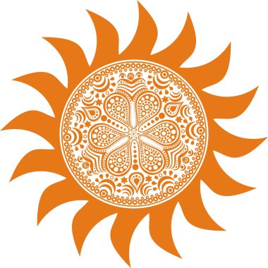 Stylized sun, vector clipart