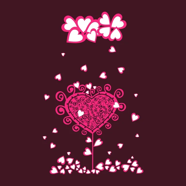 Arbre valentin original — Image vectorielle