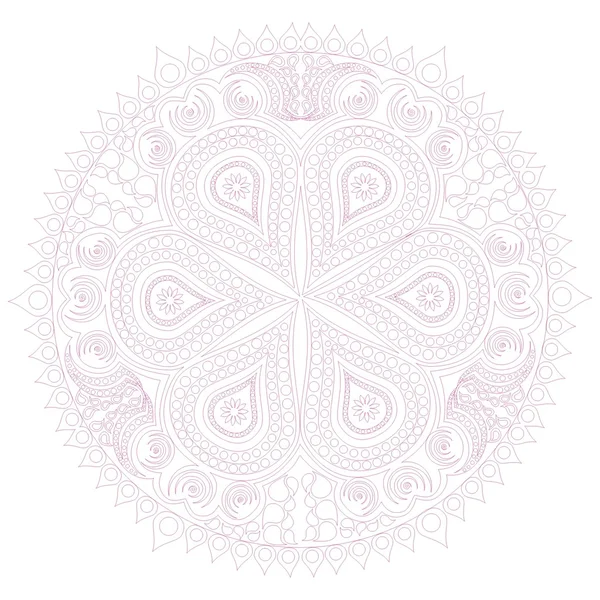 Circle ornament, lace — Stock Vector