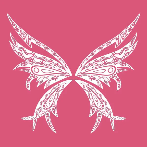 Ilustración de mariposa tatuaje — Vector de stock