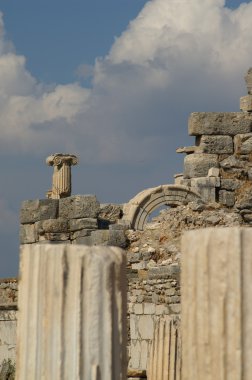 Ancient ruins in Ephesus clipart