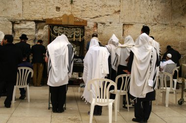 Jewish prayers new wailing wall clipart