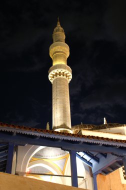 A minaret on Rodos Island clipart