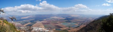 Golan heights rural landscape panorama clipart