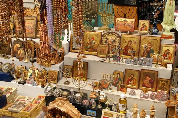 Symboli chrześcijańskich we wschodniej Jerozolimie — Zdjęcie stockowe