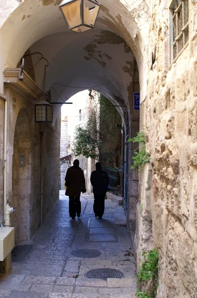 Een straat in de oude stad Jeruzalem — Stockfoto
