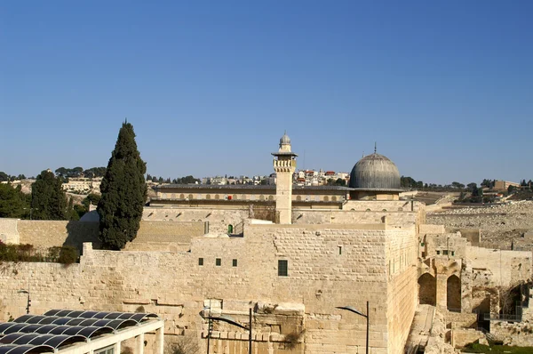 Al Aqsa mesquita e minarete - islã em um — Fotografia de Stock