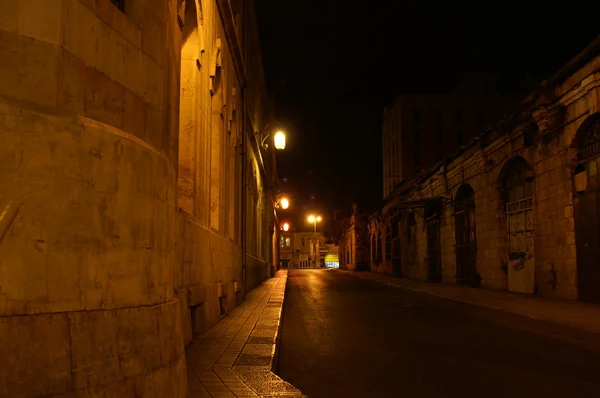 エルサレムの通りの夜 — ストック写真