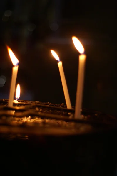 stock image Candles in a church