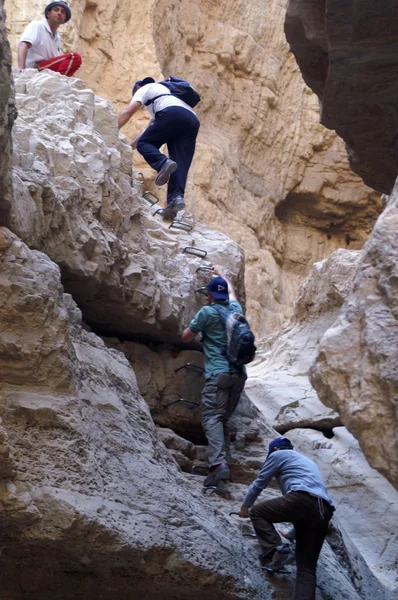 stock image Climbing in a desert