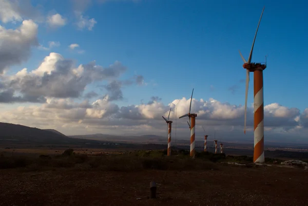 Turbiny wiatrowe w Izraelu — Zdjęcie stockowe
