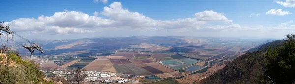 Panorama wiejskiego krajobrazu wzgórza Golan — Zdjęcie stockowe