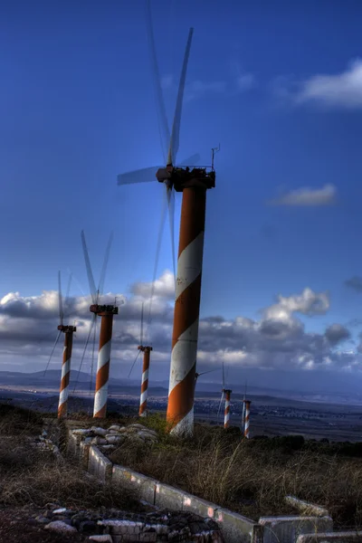Wind turbines in israel — Stock Photo, Image