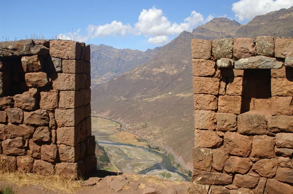 Ruínas incas em Pisac — Fotografia de Stock