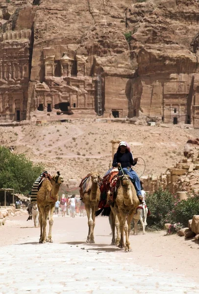 Romok Petra és jordan-hegység — Stock Fotó