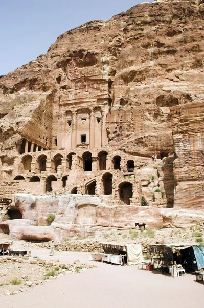 Ruines et montagnes de Petra en Jordanie — Photo