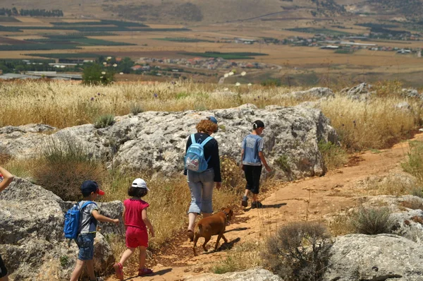 stock image Galilee landscape - hiking with children