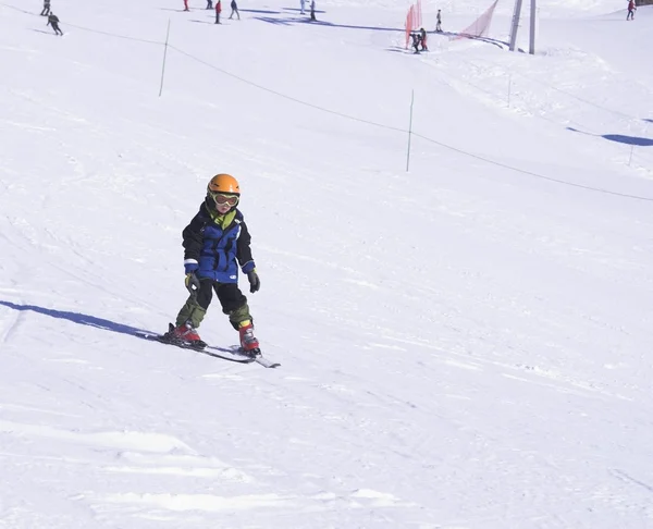 stock image Child Ski vacation in Alpes