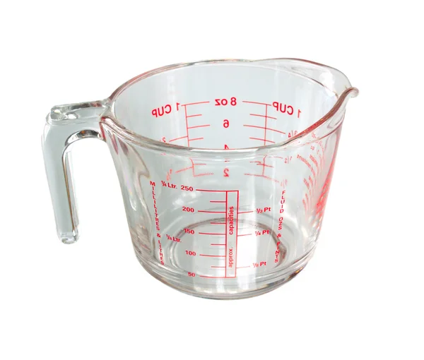 Una tazza di misurazione isolata — Foto Stock