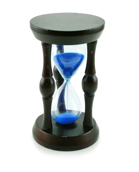 Wooden hourglass isolated — Stock Photo, Image