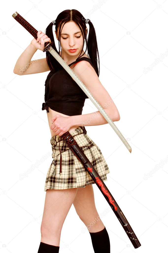 Dangerous girl with sword