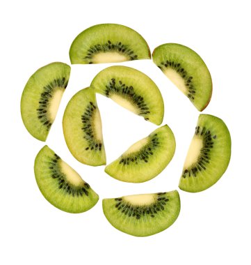 Circle from pieces of kiwi clipart