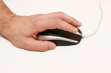 Computer mouse and hand clipart