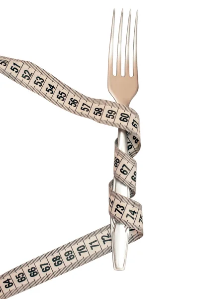 Fork with a tape — Stock Photo, Image