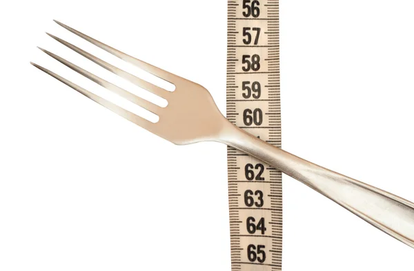 Fork with a tape — Stock Photo, Image