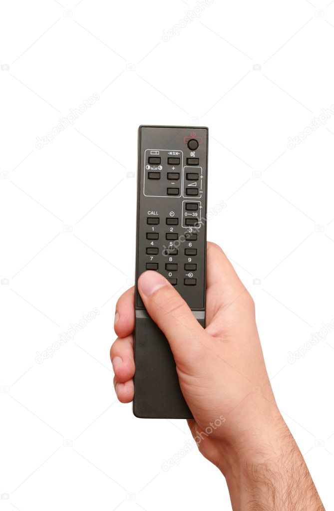 Remote control with hand
