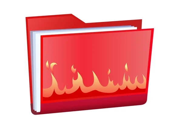 Red vector file folder — Stock Vector