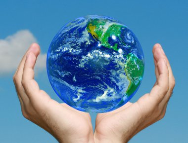 Earth in Hands clipart