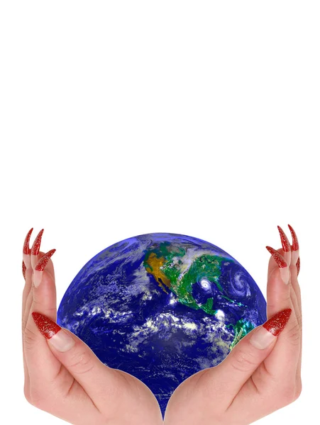 Jorden i händer — Stockfoto