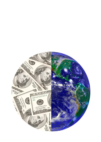 Земля гроші — стокове фото