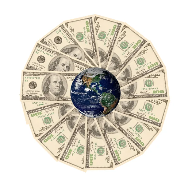 Земля гроші — стокове фото